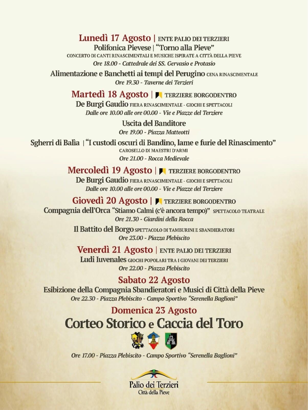 Affiche de Palio dei Terzieri 2026