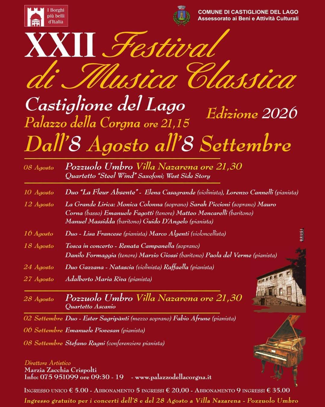 Affiche de Festival di Musica Classica 2026