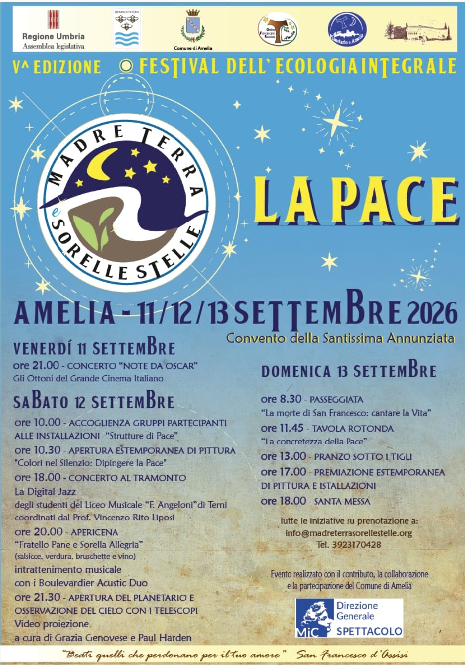 Affiche de Madre Terra e Sorelle Stelle - Festival dell'Ecologia Integrale e dell'Astronomia