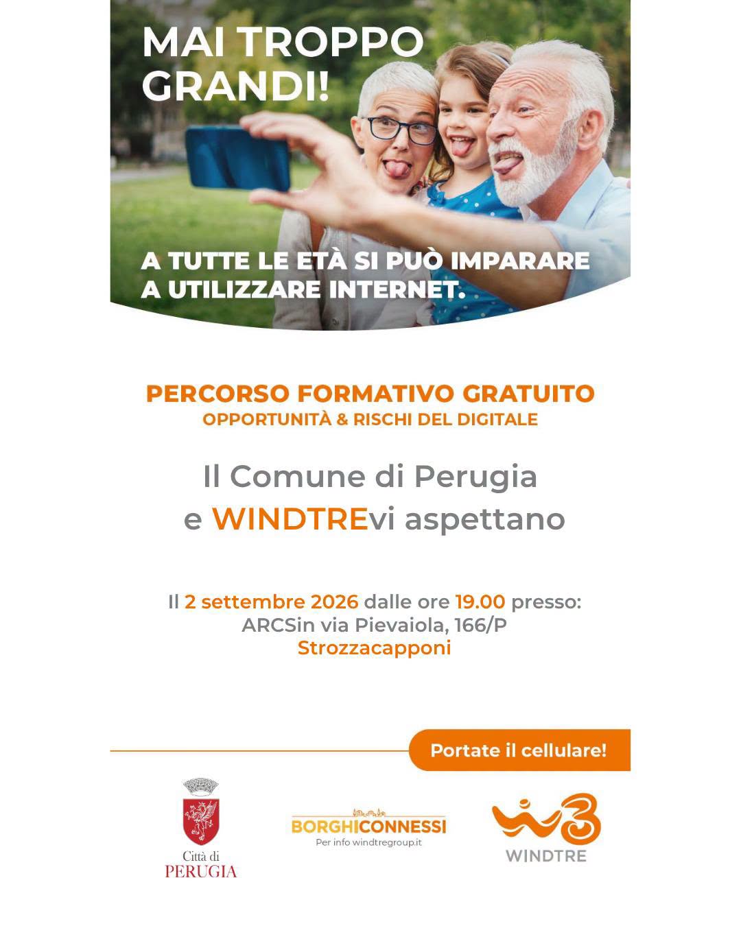 Affiche de Mai troppo grandi! A tutte le età si può imparare a utilizzare Internet. Opportunità & rischi del digitale
