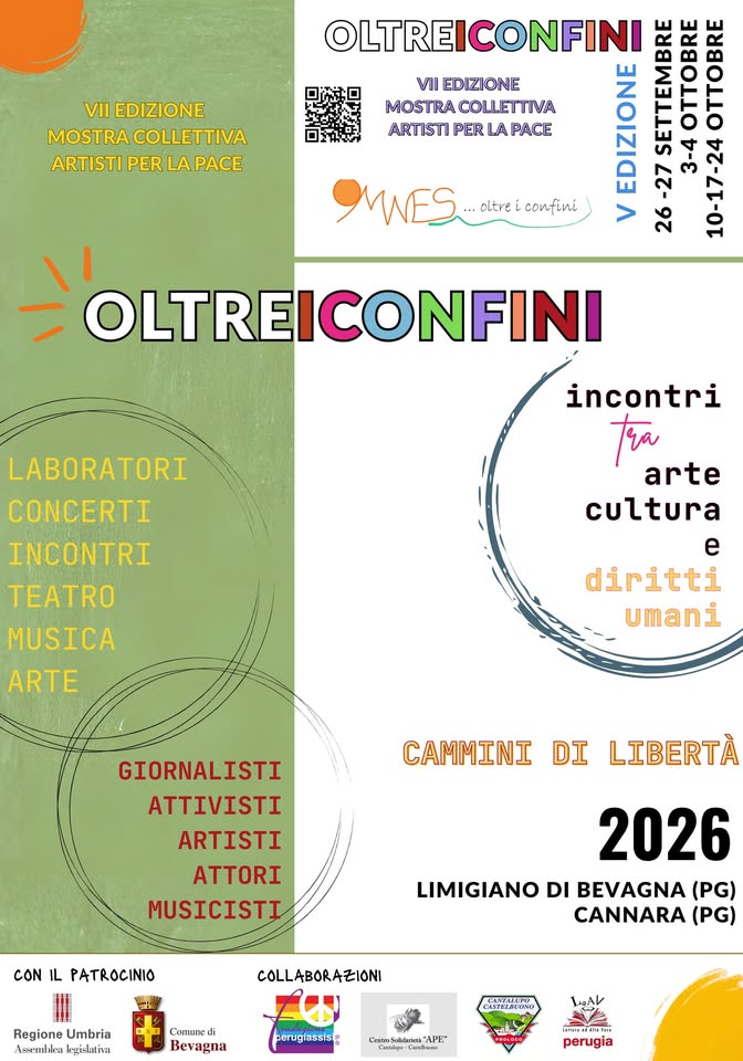 Plakat von Oltre i Confini. Incontri tra arte, cultura e diritti umani 2026 - V edizione