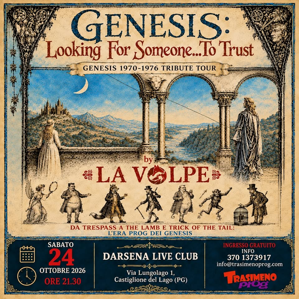 Plakat von La Volpe (Genesis of a prog band) alla Darsena Live Music