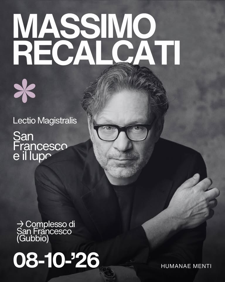 Plakat von Massimo Recalcati: “San Francesco e il lupo: fare amicizia col nostro peggio”