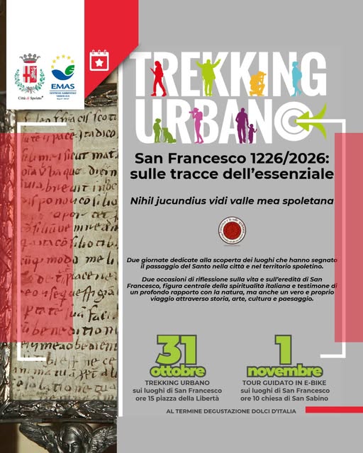 Plakat von Trekking Urbano San Francesco 1226/2026: sulle tracce dell'essenziale